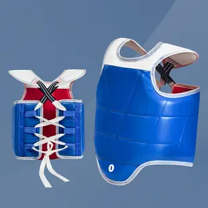 Taekwondo Blue Dual-Sided Blank Chest Guard, Professional Protection Gear for Boxing, Taekwondo, Karate, Muay Thai, Mma Training & Competition