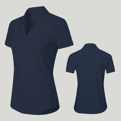 Women's Polo Sport Shirt Pure Color Short Sleeve Casual Sporty Style Golf Tennis Shirt Breathable Comfort Moisture Wicking Sweat Absorption Golf Polo Shirts Casual Sport Top Casual Sports Tops