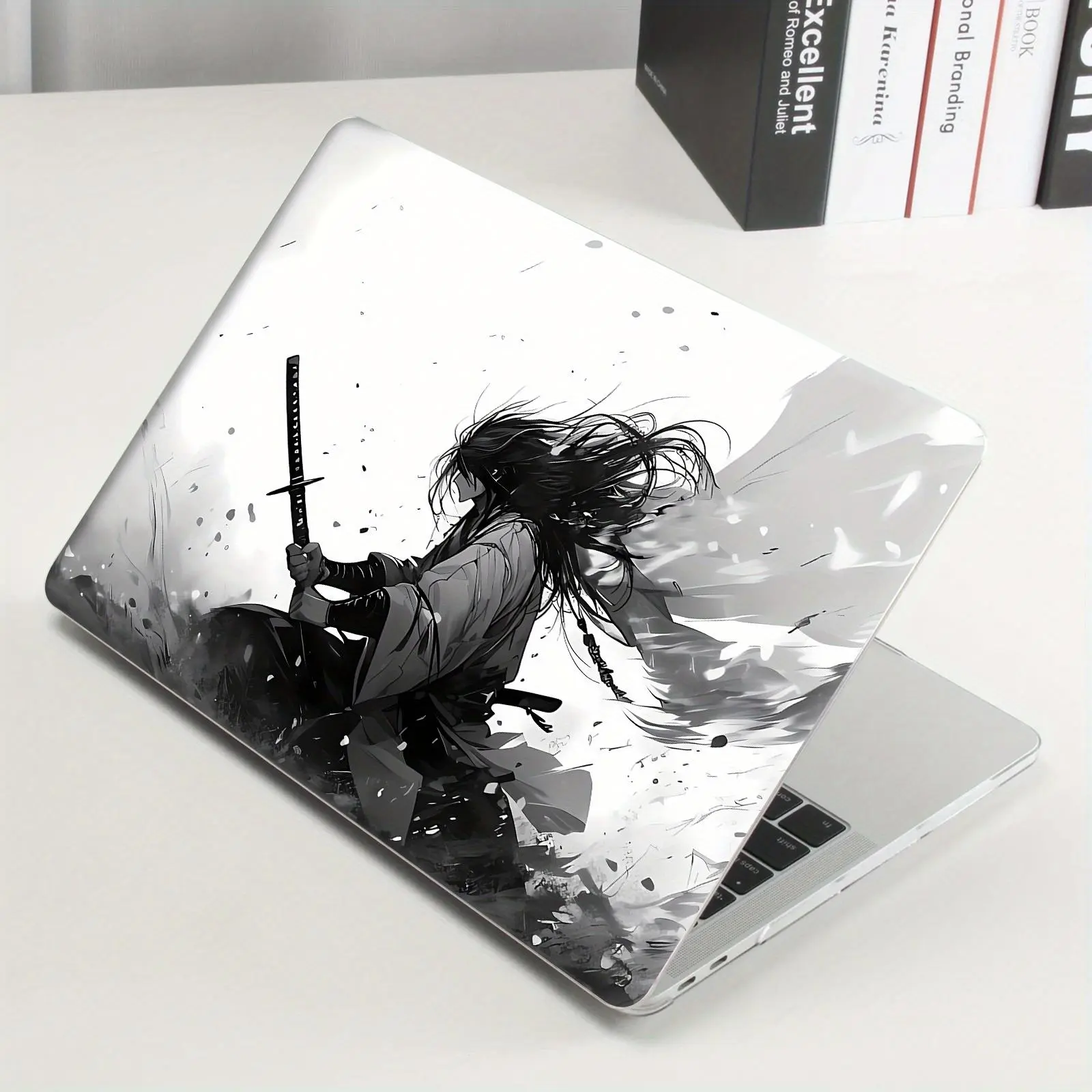 Knight Warrior Pattern Laptop Sticker, Self Adhesive Laptop Decal, Laptop Decorative Sticker for Macbook, PC, Laptop, Computer
