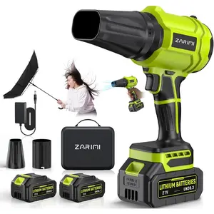 Cordless Leaf Blower, 980,000 RPM Handheld Leaf Blower with 2 X 4.0Ah Batteries & Charger, Lightweight Leaf Blowers for Patio Cleaning, Lawn Care, Leaves, Dust - Light Green