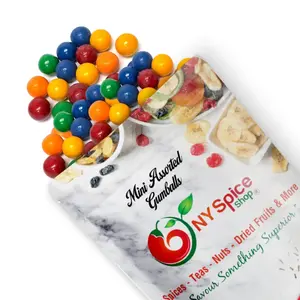 NY Spice Shop Mini Assorted Gumballs - Candy Coated Chewing Gum Snack Sweet Sugar Corn Bonbon Flavor