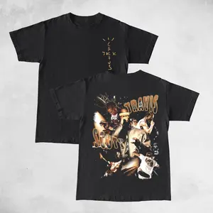 Travis Utopia Cactus Universe Front And Back Premium T-Shirt Cotton Unisex Shirt Rap Shirt Rapper Rap Tee Hiphop Shirt Music Tour Merch Gift for Him Gift For Her Vintage Y2K Hoodie Sweatshirt