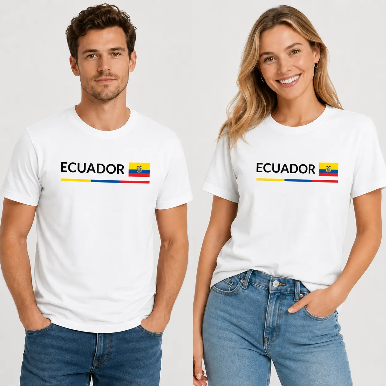 CARPESUN Ecuador T-Shirt Ecuadorian Flag 220GSM Combed Cotton Ecuador Pride Patriotic Fan Tee Unisex Breathable Casual Short Sleeve Latin American Heritage Souvenir Top Ecuador Nation of The World Shirt