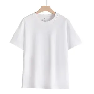 Buy One Get One Free Thickened Cotton White T-Shirt Mens Soft Breathable Basic Tee Casual Streetwear Layering Top Relaxed Fit Tshirt Operator Crewneck Tropical Fabric Menswear Classic Jackets Shortsleeve