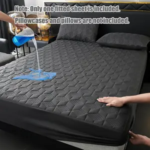 Waterproof Quilted Bed Skirt, Luxurious Geometric Stitching, Ultra Soft Breathable Noiseless Matress Pad, Multiple Colors Available, Soft Mattress Protector