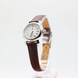 Michele Mini CSX Stainless Steel Swiss Brown Genuine Leather Watch