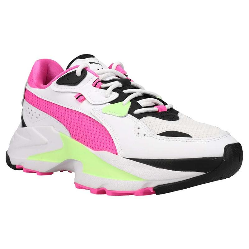 PUMA Womens Orkid Neon Lace Up Sneakers Shoes Casual - Pink, White