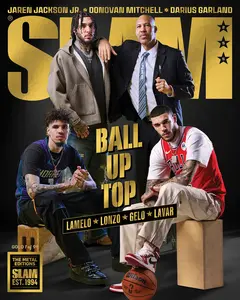 SLAM 255 - LaMelo, Lonzo, LiAngelo, LaVar Cover Poster Print - NO FRAME