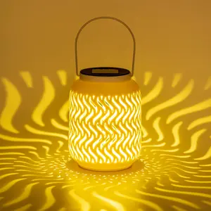 Solar Lanterns Outdoor Waterproof: Ceramic Hanging Lanterns Decorative Outdoor Table Decor Lamp for Garden Patio Porch Yard, dealsforyoudays