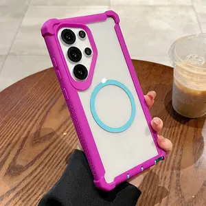 Magnetic Phone Case for Samsung Galaxy S25/s24 Ultra/plus, Elegant Design, Anti-Drop, Anti-Slip and Shockproof, Protective Cover, Casing