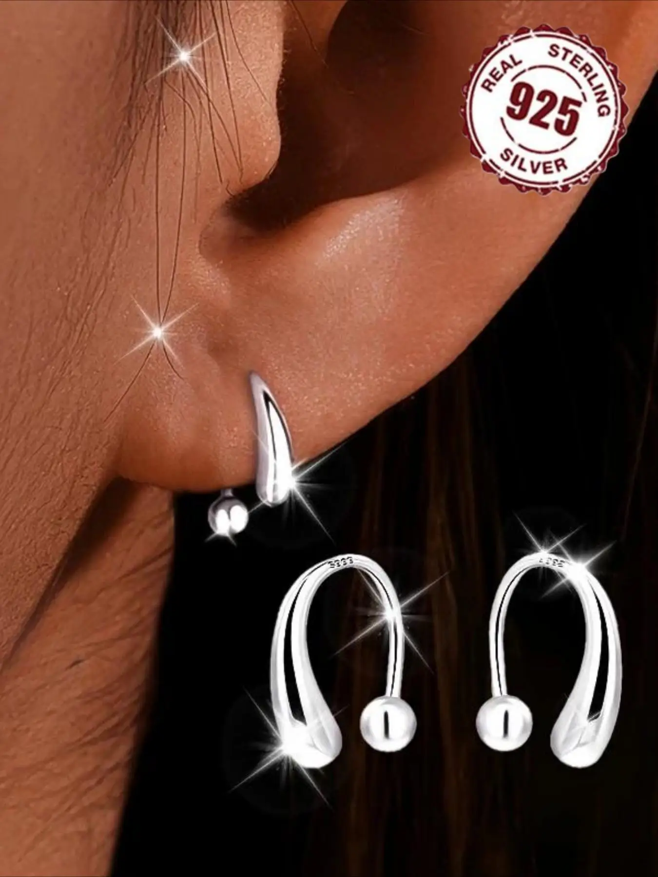 S925 Sterling Silver Teardrop Earrings, Fashionable Versatile and Minimalist Earrings for Women, High-end New Style for Everyday Wear, Gifting, Or Vac