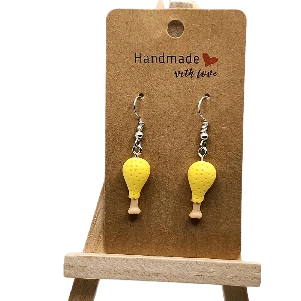 Unique Turkey Leg Earrings Handmade with Love Unisex Design Durable Material Perfect for Any Occasion Hook Earrings