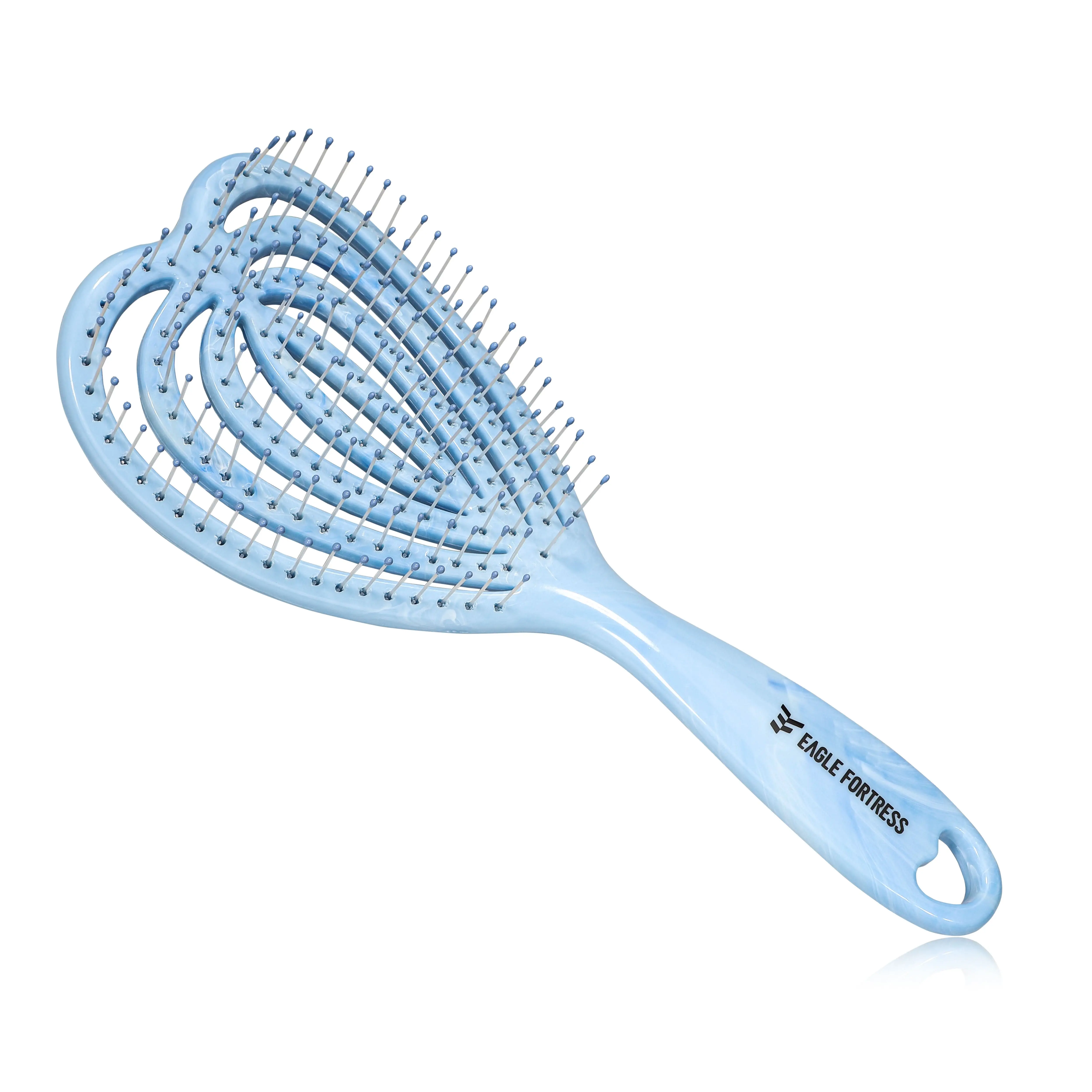 Eagle Fortress Curved Vented Hair Brush Blue