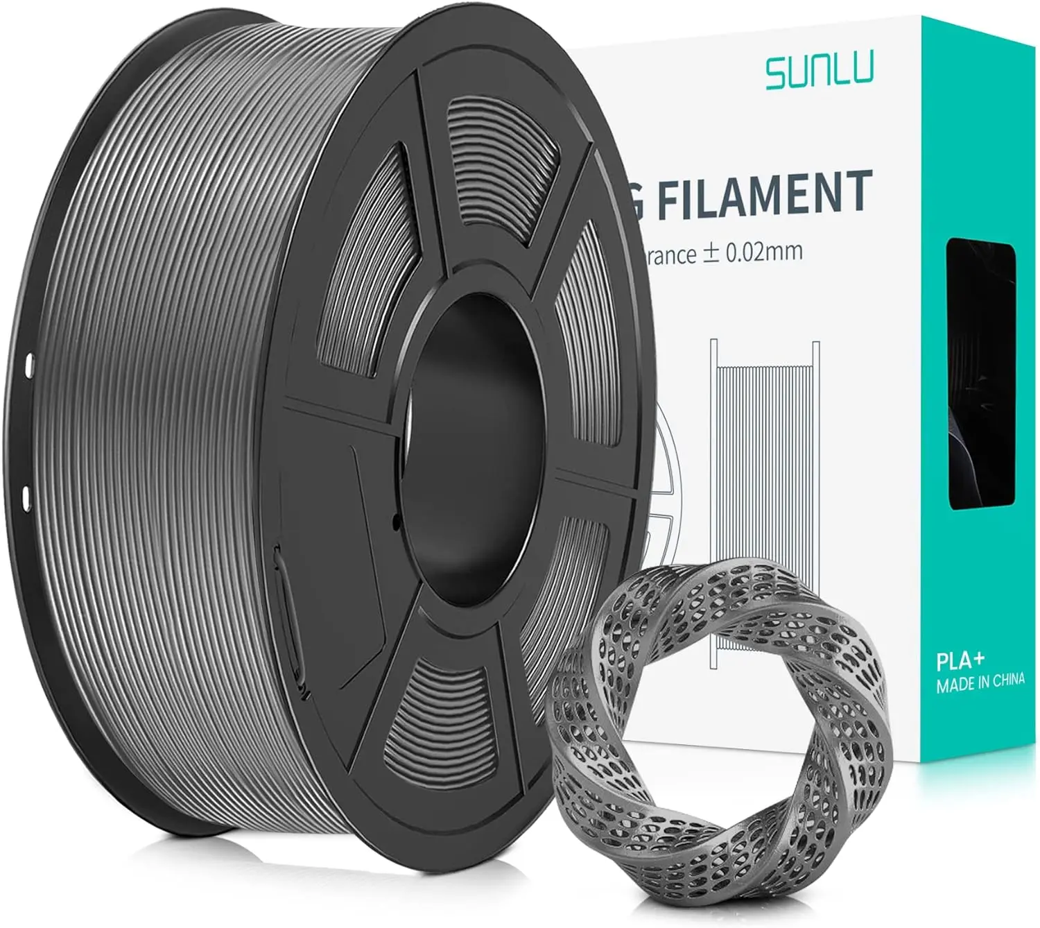 Sunlu PLA+ PRO 3D Printer Filament (Polylactic Acid), 1.75mm, 1kg, 330m, 0.02mm Tolerance, High Purity, Biodegradable, Easy Printing, Fits Most 3D Printers Including Anycubic, Multiple Colors, Office Equipment Parts for Computers & Office Use