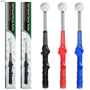 Golf Swing Trainer - Telescopic Golf Swing Practice Stick with Sound Feedback, Posture Corrector & Standard Grip Guide | Perfect for Golfers to Improve Swing Mechanics & Training