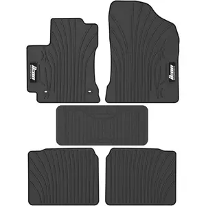 , Floor Mats Compatible with 2014-2019 Toyota Corolla 4-Door Sedan, Latex Heavy Duty All Weather Season Car Auto Front Rear Carpets Liner 5PC Black, 2015 2016 2017 2018
