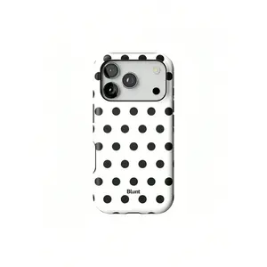 Classic Polka Tough Phone Case Suitable For IPhone17/IPhone17 Air/IPhone17 Pro/IPhone17 Pro Max/16 Pro Max/15 Pro Max/14 Pro Max/13 Pro Max/12 Pro Max, Art Phone Cover, Gift For Men Women, College Sports, Team Spirit