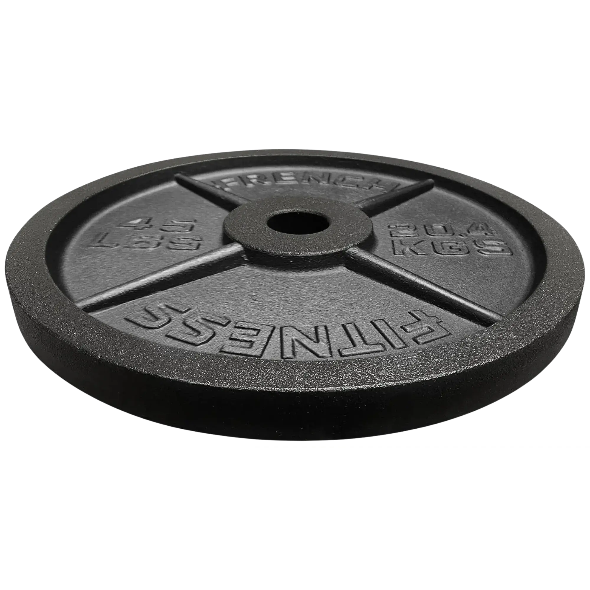 French Fitness Cast Iron Olympic Weight Plate V1 45 lbs (New)