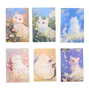 168 sheets LOMO Cards, Cute Healing Pets, Cat Theme, DIY Journal Decoration Materials, Student Commemorative Message Cards