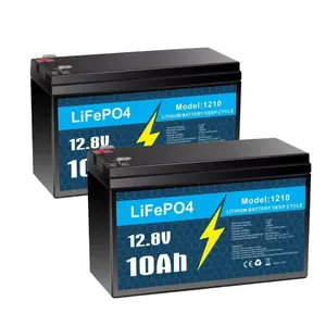 12V 10Ah LiFePO4 deep cycle rechargeable lithium battery, lifespan over 5000 times, built-in BMS, backup power ideal for off-grid home energy storage - Core Series,, Maintenance Free