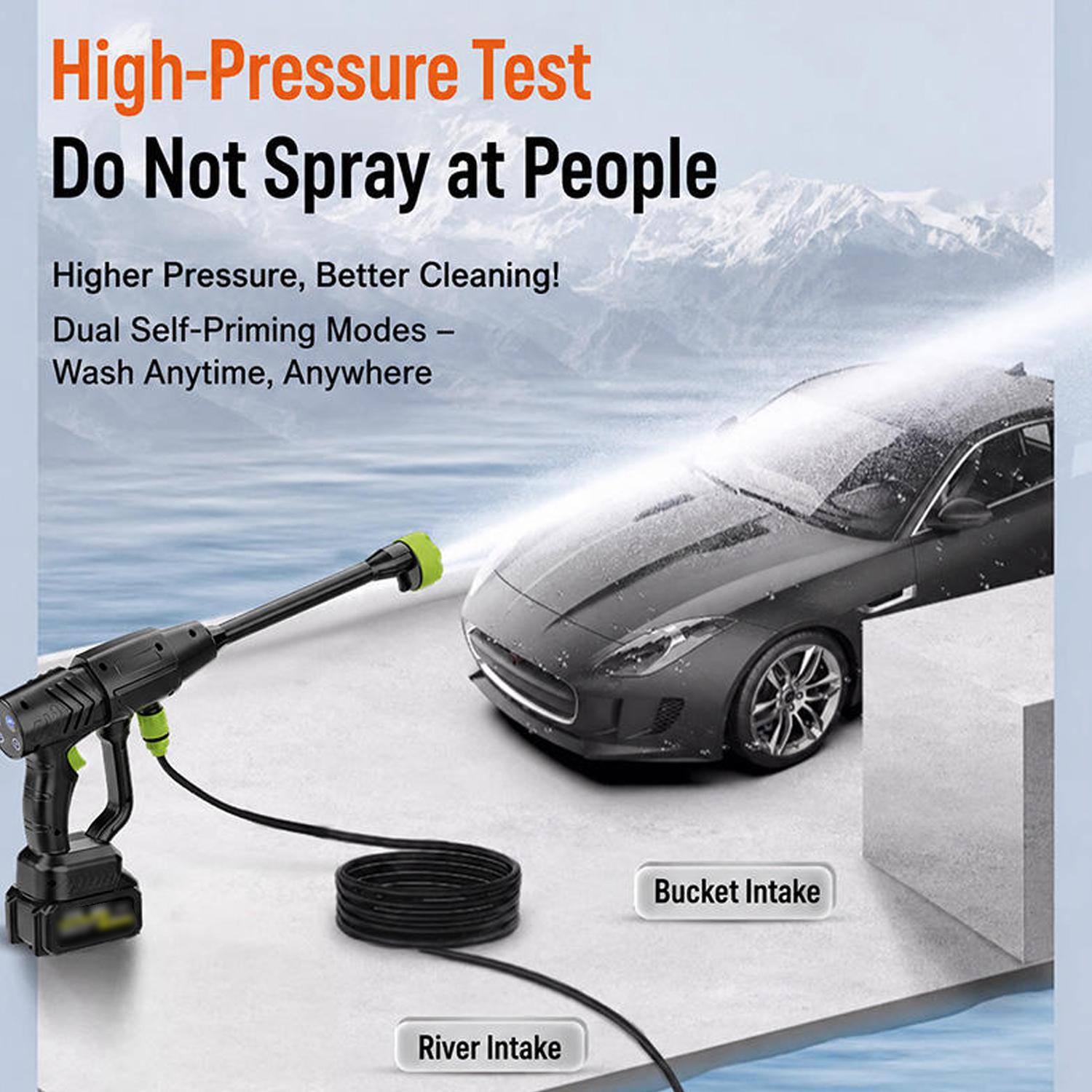 【DealsForYou】21V Digital Display Cordless Pressure Washer and Single Port Charger Base, Bottle Portable Washer for Car,Home Cleaning & Garden Watering