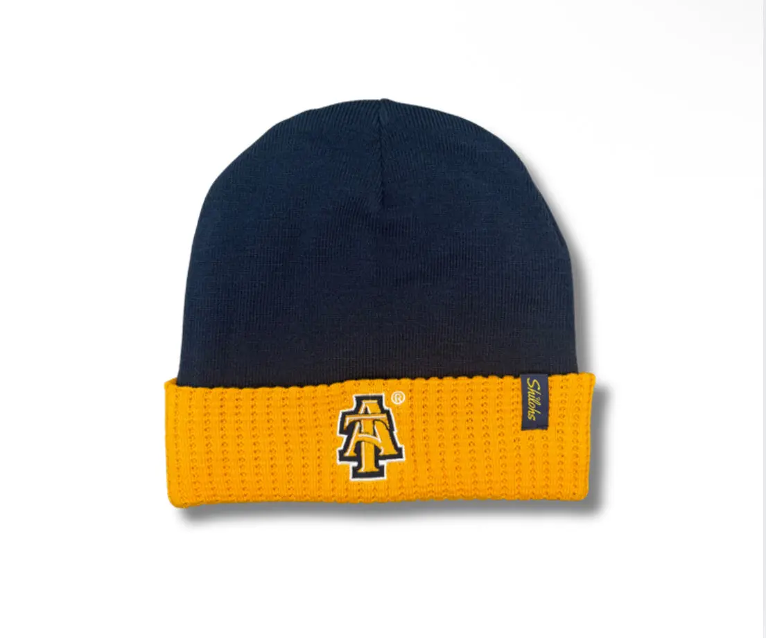Blue/Gold A&T Satin Beanies Blue/Gold A&T Satin Beanies