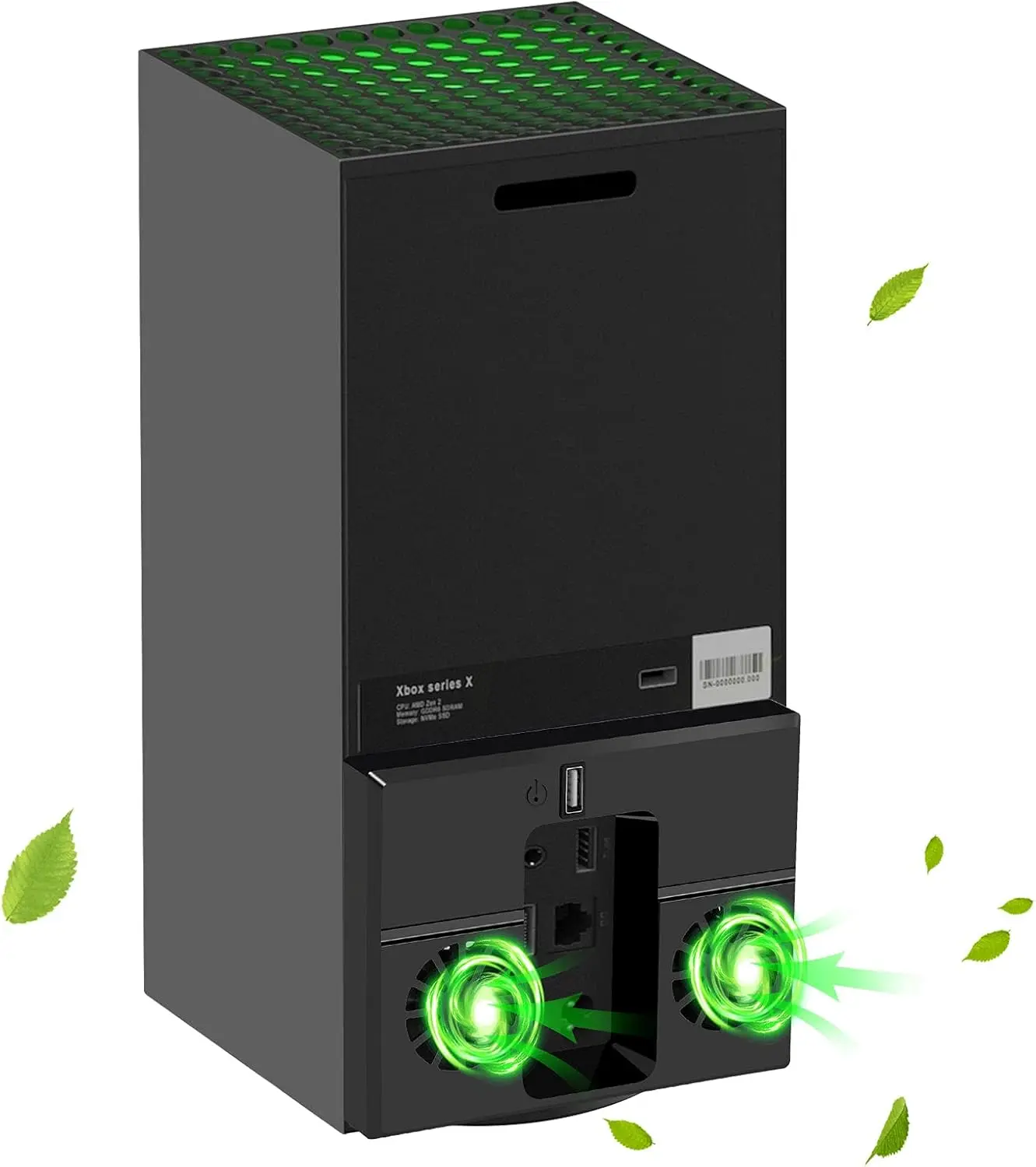 Cooling Fan for  Series X, USB  Vertical Cooling Stand Cooling System with Dual Fans and 1 USB Port