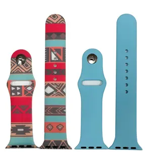 Olivia Pratt 2 Pack Silicone Watch Band - Tribal and Solid Color