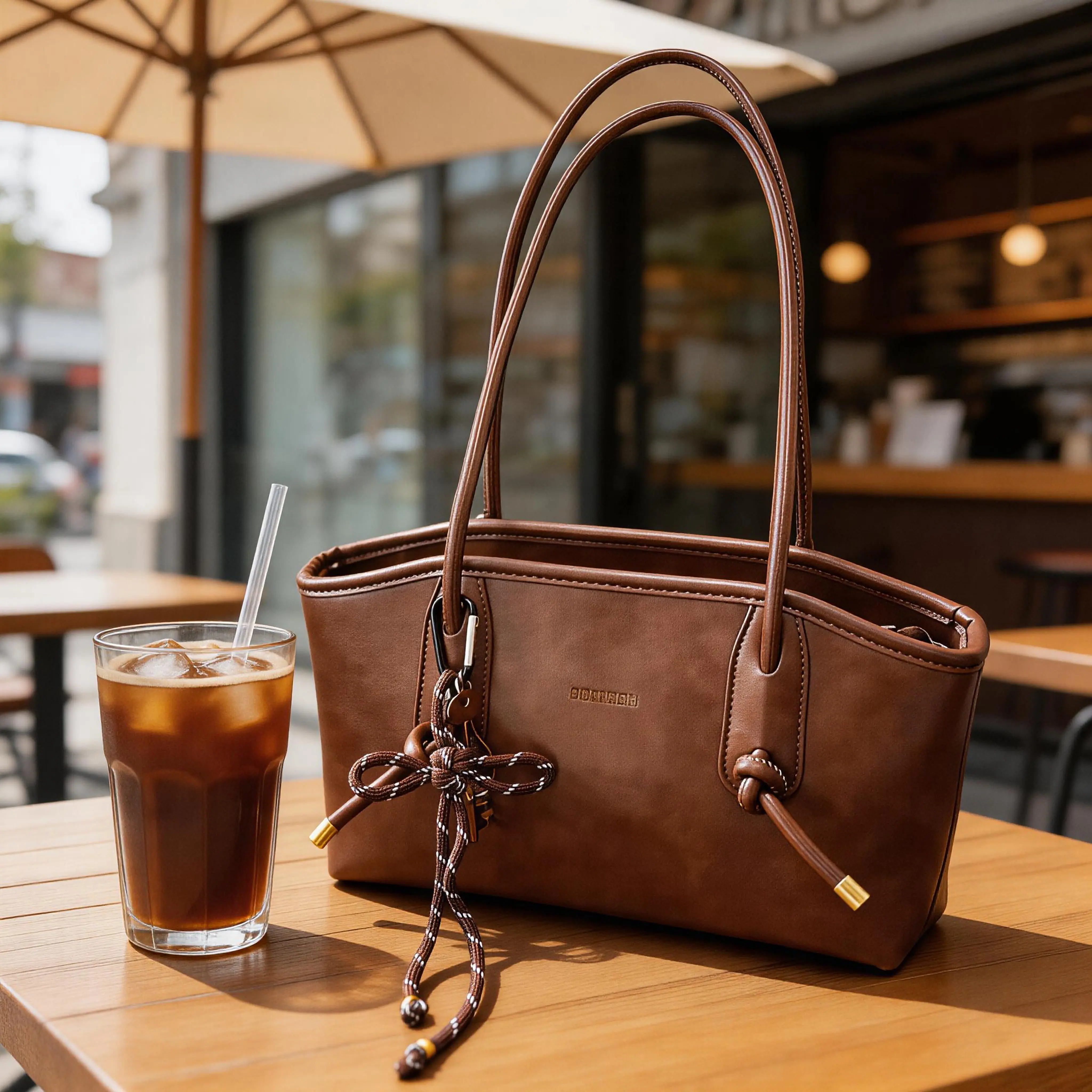 Women's Solid Coffee Color Shoulder Bag, Large Capacity Casual Crossbody Style, A Commuter and Everyday Purse for Work, Casual Crossbody Bags