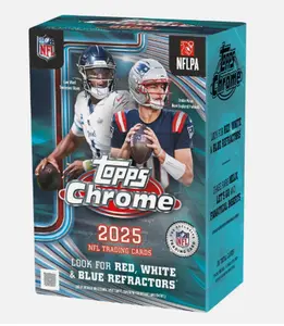 PYT #1711 - (8) 2025 Topps Chrome Football Value Box