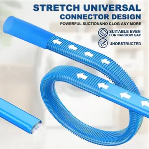 Upgraded Dryer Vent Cleaner Kit, Suction Cleaner, Universal Vacuum Hose Attachment for Lint Removal, Deep Cleaning Brush for Clogged Ducts, Fluff Remover