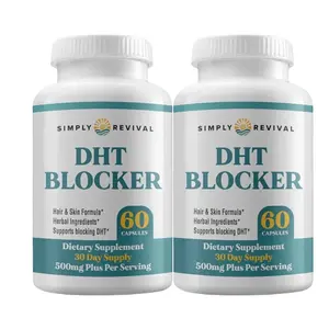 2-Pack Simply Revival DHT Blocker - Promote Healthy Hair Growth - Nutritional Support Formula 120 Capsules