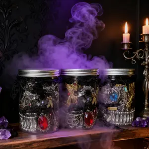 Plumax Goth Jewelry Jar Rings, Necklaces, Earrings & Bracelets Set  Daily Gift Gothic Box