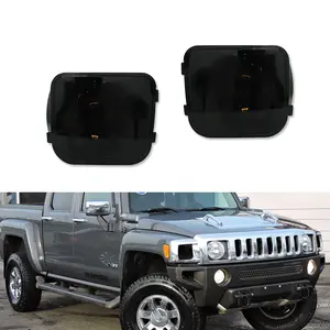 2PCS Smoked Lens Front Corner Signal lamps Lights Housing Kit For 2006 2007 2008 2009 2010 Hummer H3,Replace OEM 15139187, 15139188