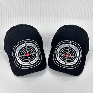 High-Quality American Style Women's Washed Old Target Baseball Cap, Summer Street Fashion Face-Showing Personality Duckbill Cap for Men