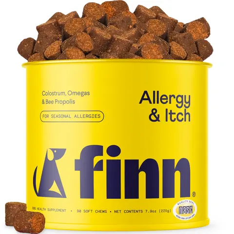 FINN Allergy & Itch for Dogs - Natural Allergy Relief, Itchy Skin, Immune Support, Bee Propolis, Probiotics - 90 Soft Chews