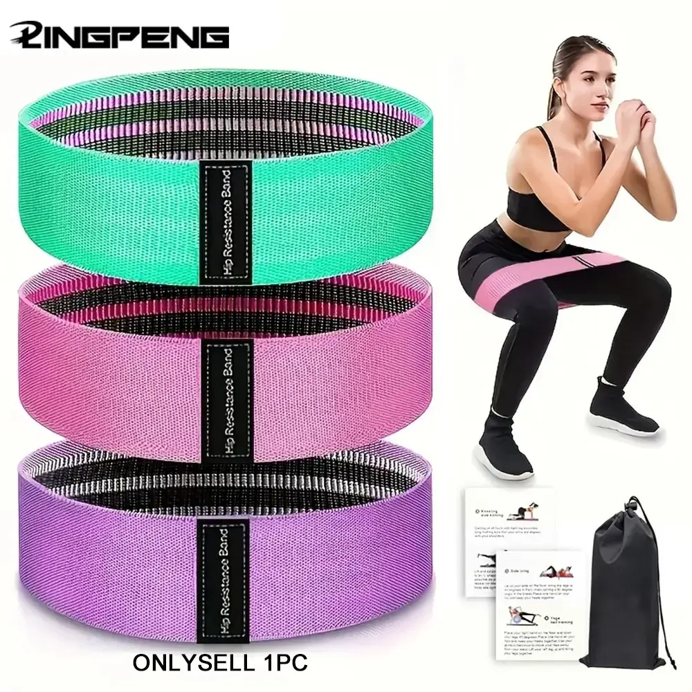 Knitted Resistance Band, Unisex Exercise Band, Stretch Band for Yoga Beginners and Pilates, Home Workout Elastic Band, Fitness Bands