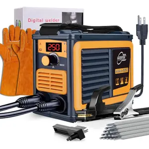 GNI Super Mini Portable Welding Machine 110V Easy to Carry for Beginners Includes Welding Gloves Hammer & Maintenance Tools