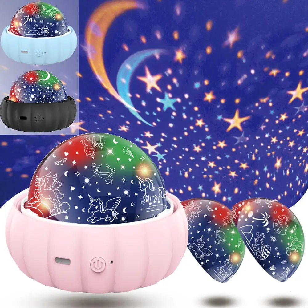Night Light Projector,Ocean Star Night Light for Kids Room,Dinosaur Toys with 360° Rotation 3 Projection Films Birthday Christmas Gifts Kids Toys