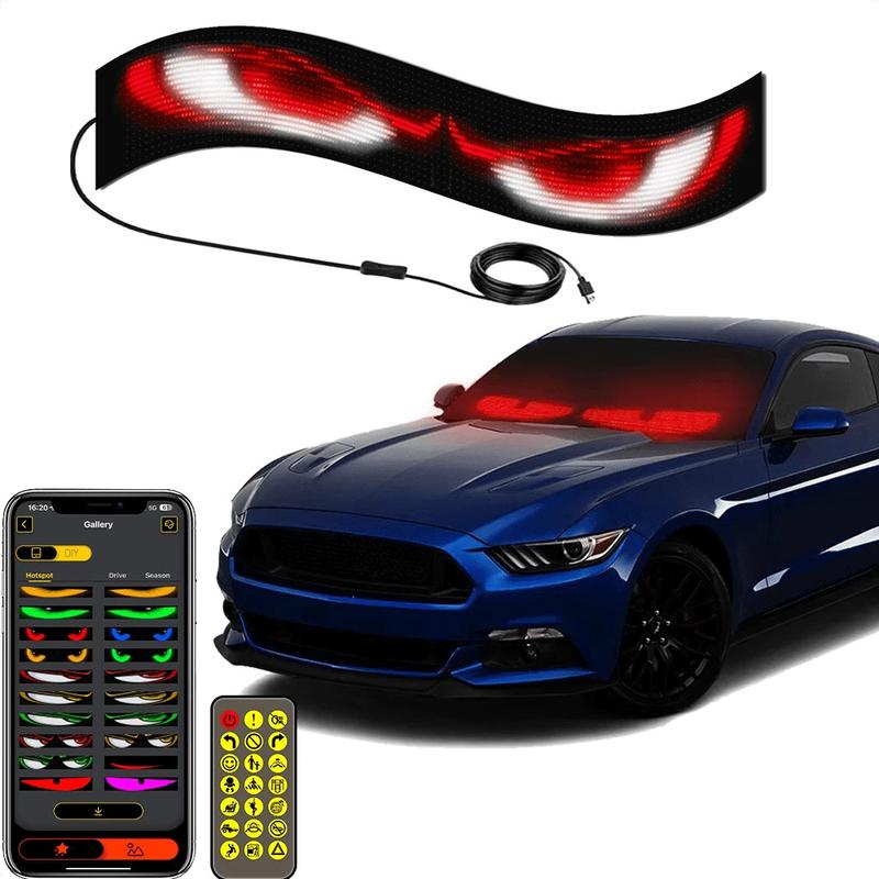 Car Eye Lights: Scrolling Led Car Sign For Devil's Eye,Programmable Car ...