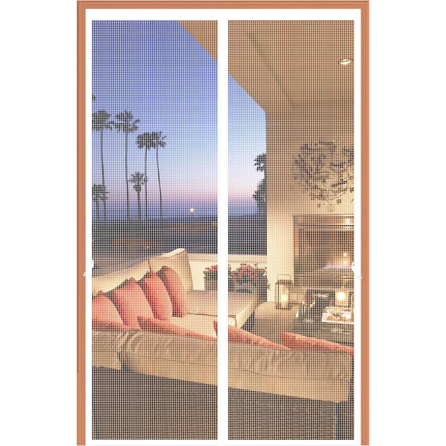 White Fiberglass  Screen Door Fits Door Size 36 x 80 Inch, Screen Size 38"x 81", Door Screen  Closure Heavy Duty, Mesh Screen Doors  for Doorway