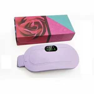 Cordless Smart Menstrual Heating Pad & Uterus Warmer Belt, Electric Waist Belt with Heat & Vibration, Portable Abdominal Pain Relief Massager