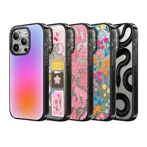 IPhone 16 Compact - Soft Gradual change Protection Case -Clear Black Cover - Shockproof Phone Case for iPhone 16,15,14,13, & Plus Models phone protection cases luxury phone case black iphone case pretty phonecase Screen Protector Plastic Cloth Custom