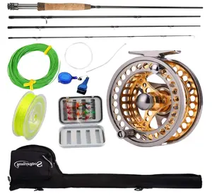 Fly Fishing Rod Reel Combos with Lightweight Portable Fly Rod and CNC-machined Aluminum Alloy Fly Reel,Fly Fishing Complete Starter Package
