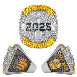 Personalized Fantasy Football Championship Ring for 2025 - Exclusive Design & Detailing