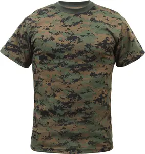 Woodland Digital Camo - Tactical Short Sleeve T-Shirt, Poly/Cotton
