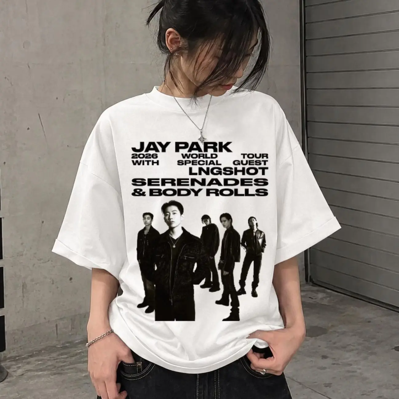 Jay Park LNGSHOT 2026 Tour Tee, Serenades Body Rolls K-hiphop Streetwear (100% Cotton) YW8
