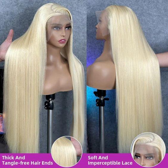 Bling Hair Brazilian 180 Density 613 Blonde 13x6 Lace Frontal Wigs HD Human Hair Wigs For Women 13x4 Transparent Lace Frontal Pre pucked Straight Human Hair Wigs On Sales Bling Hair Brazilian 180 Density 613 Blonde 13x6 Lace Frontal Wigs HD Human Hair Wigs For Women 13x4 Transparent Lace Frontal Pre pucked Straight Human Hair Wigs On Sales