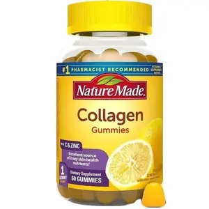 Nature Made Collagen Gummies with Vitamin C Zinc & Biotin Hydrolyzed Peptides for Healthy Skin 60 Gummies 60 Day Supply - Fitness, Healthcare Supplement Dietary Edible Colagen