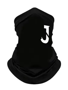 1/2pc Neck Gaiter with J Letter Print, Soft Elastic Face Scarf, Windproof Balaclava for Sports, Hiking, Motorcycle, Casual Style